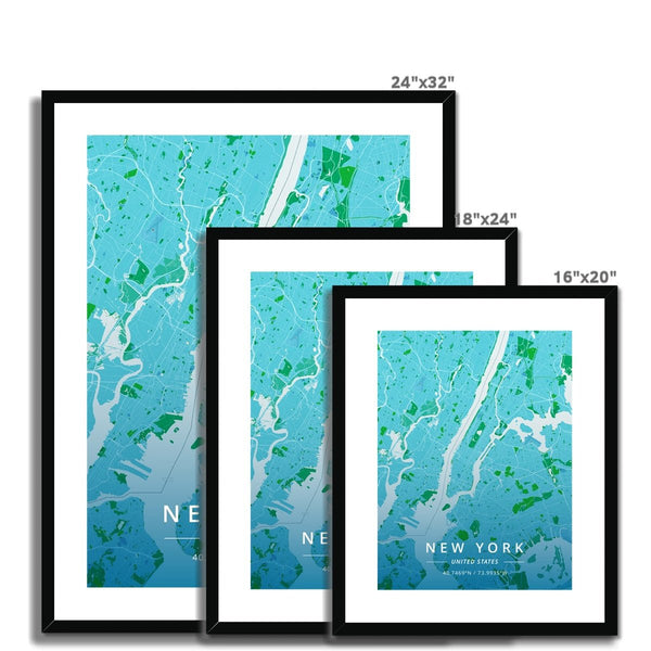 Chilled - New York 5 - Map Matte Print by doingly