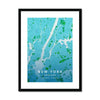 Chilled - NYC / Black Frame- Map Matte Print by doingly