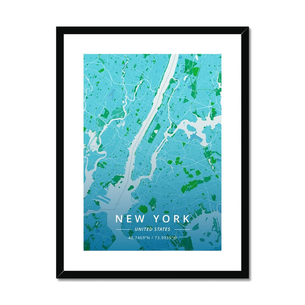 Chilled - New York 2 - Map Matte Print by doingly