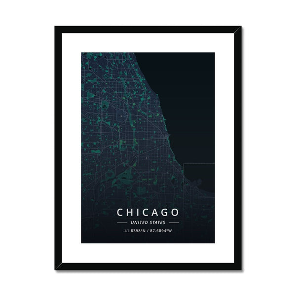Galaxy - Chicago 2 - Map Matte Print by doingly