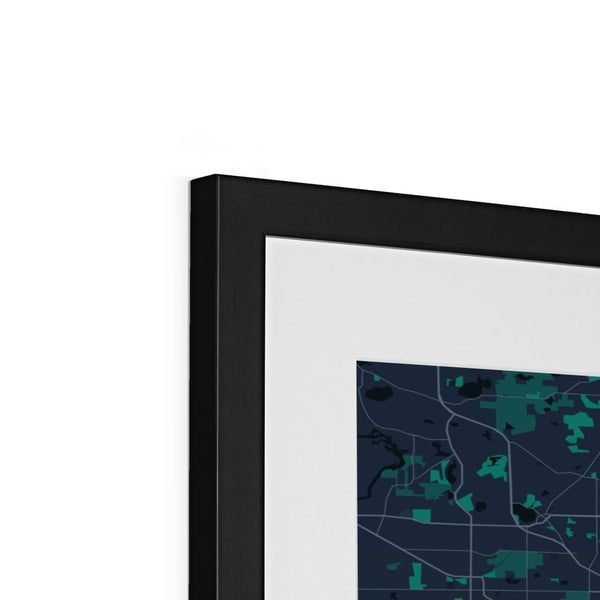Galaxy - Chicago / Black Frame- Map Matte Print by doingly