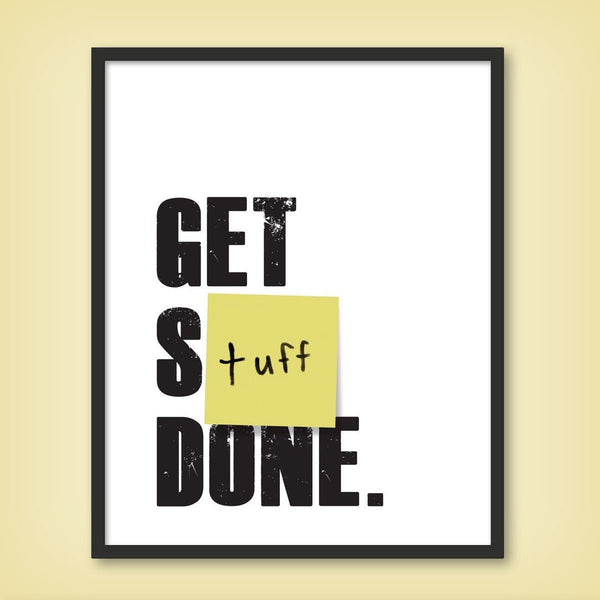 Get Stuff Done (Wall Tile) 1 - New Art Print by doingly
