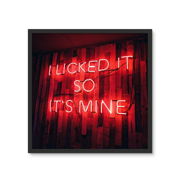 Licked (Neon Tile) 3 - Tile Art Print by doingly