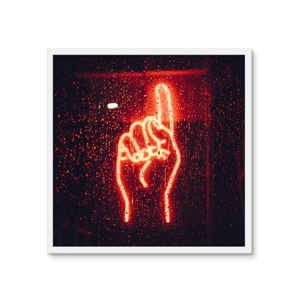 Look Up (Neon Tile) - Tile Art Print by doingly