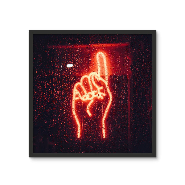 Look Up (Neon Tile) - Tile Art Print by doingly