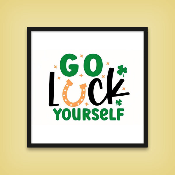 Luck Yourself - Tile Art Print by doingly