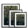 Nightlight - NYC / Black Frame- Map Matte Print by doingly