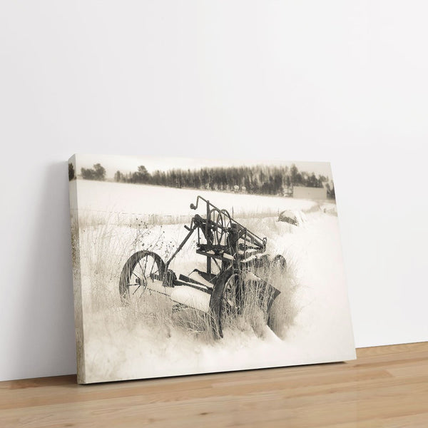 Plowing's Past 1 - Farm Life Canvas Print by doingly