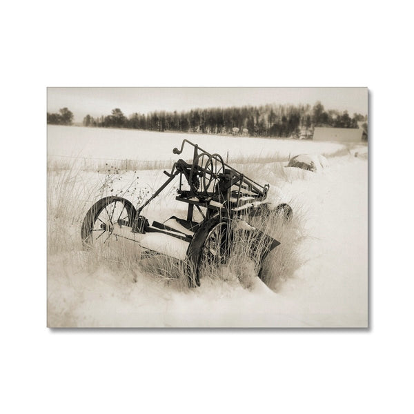 Plowing's Past - Farm Life Canvas Print by doingly