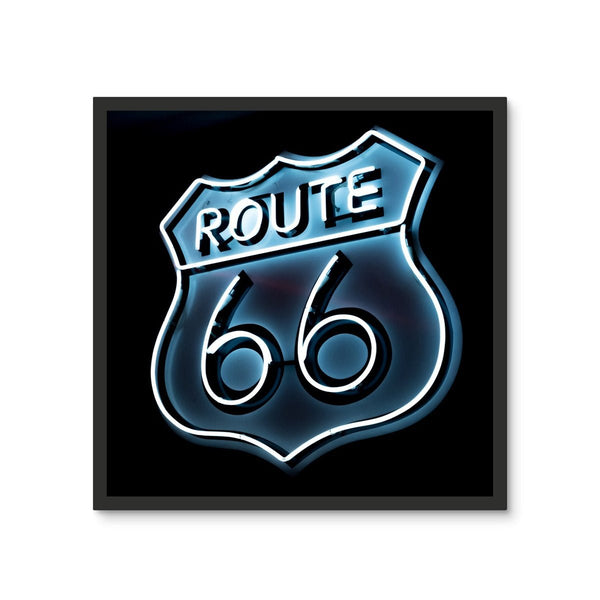 Route 66 (Neon Tile) - Tile Art Print by doingly