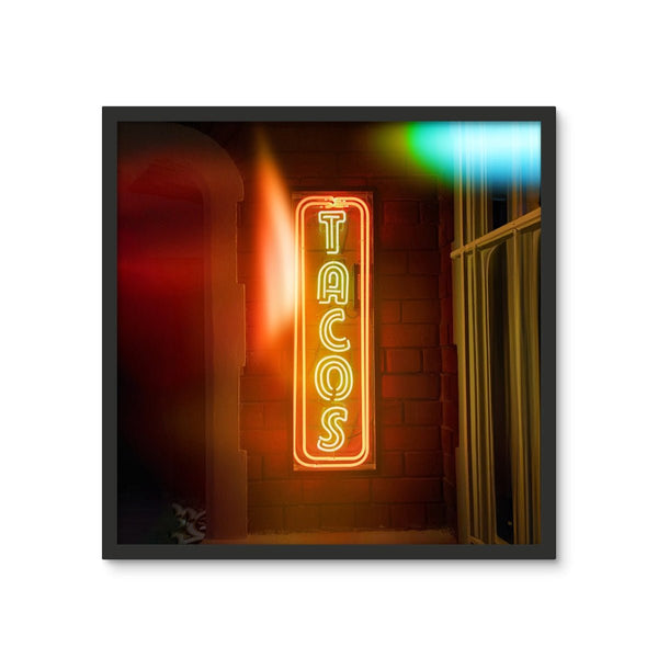 Tacos (Neon Tile) 3 - Tile Art Print by doingly