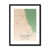 Vintage - Chicago 2 - Map Matte Print by doingly