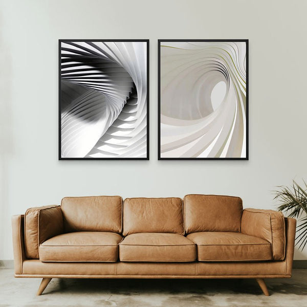 Waves Vortex 3 - Abstract Canvas Print by doingly