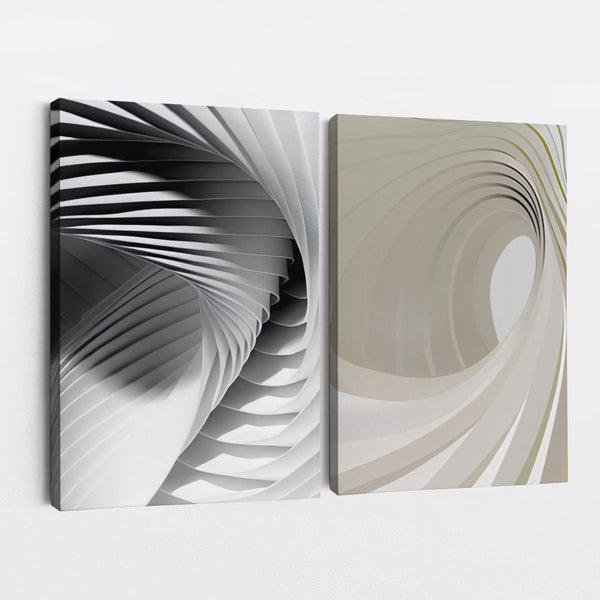 Waves Vortex 1 - Abstract Canvas Print by doingly