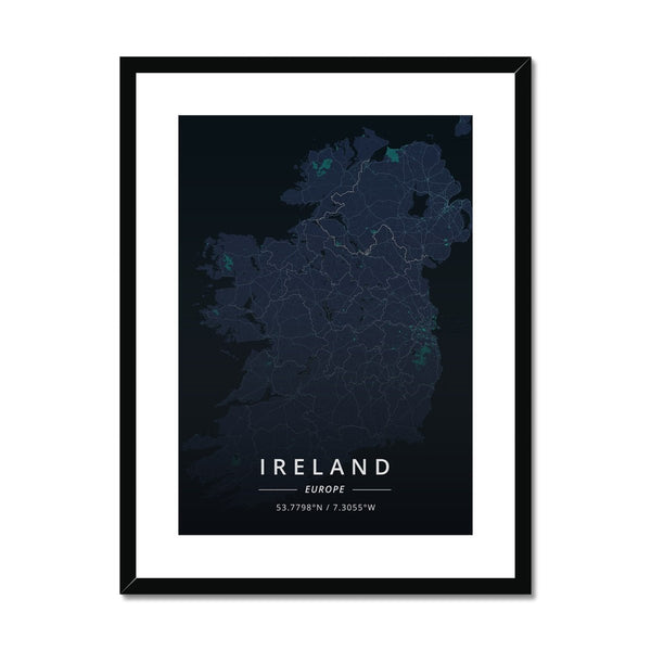 Galaxy - Ireland 2 - Map Matte Print by doingly
