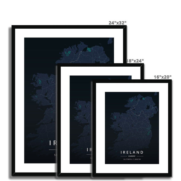 Galaxy - Ireland - Map Matte Print by doingly