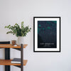 Galaxy - Los Angeles - Map Matte Print by doingly