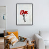 Hanging onto Love 7 - Street Art Canvas Print by doingly