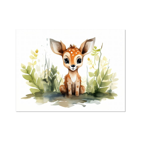 Jungle Baby Animals - Deer 6 - Animal Poster Print by doingly