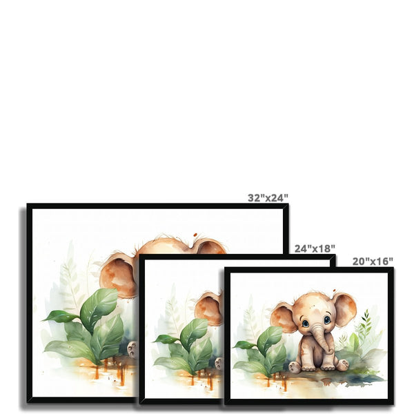 Jungle Baby Animals - Elephant 5 - Animal Poster Print by doingly