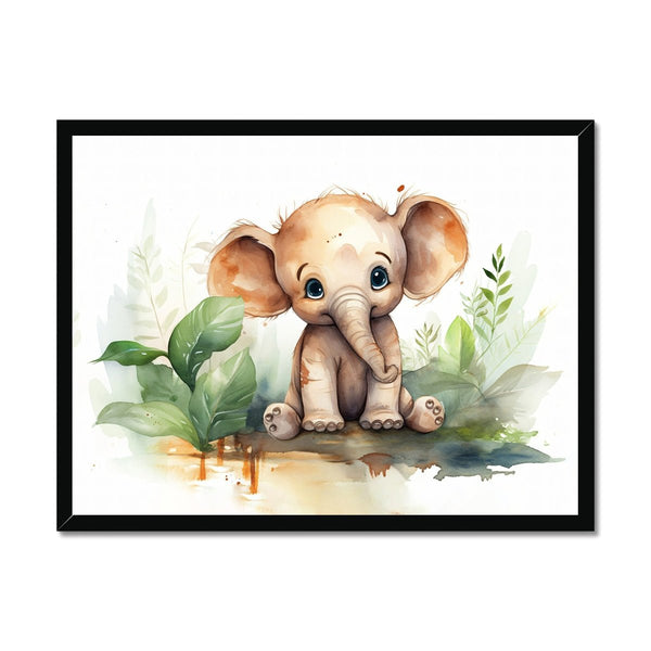 Jungle Baby Animals - Elephant 1 - Animal Poster Print by doingly