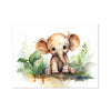 Jungle Baby Animals - Elephant 6 - Animal Poster Print by doingly