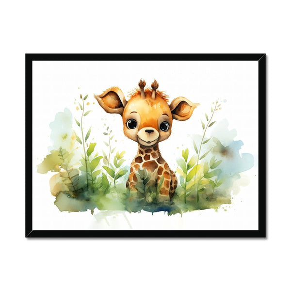 Jungle Baby Animals - Giraffe 1 - Animal Poster Print by doingly
