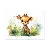 Jungle Baby Animals - Giraffe 6 - Animal Poster Print by doingly