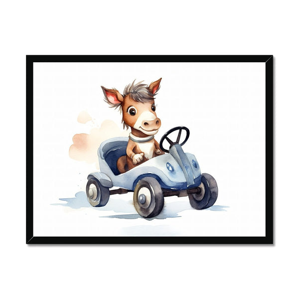 Jungle Baby Animals - Horse Car 1 - Animal Poster Print by doingly