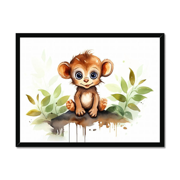 Jungle Baby Animals - Monkey 1 - Animal Poster Print by doingly