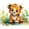 Jungle Baby Animals - Tiger 2 - Animal Poster Print by doingly