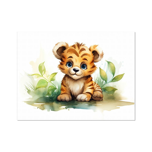 Jungle Baby Animals - Tiger 6 - Animal Poster Print by doingly