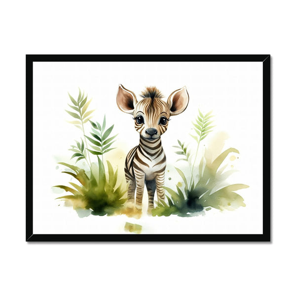 Jungle Baby Animals - Zebra 1 - Animal Poster Print by doingly