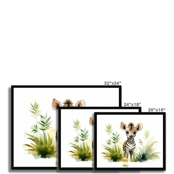 Jungle Baby Animals - Zebra 5 - Animal Poster Print by doingly