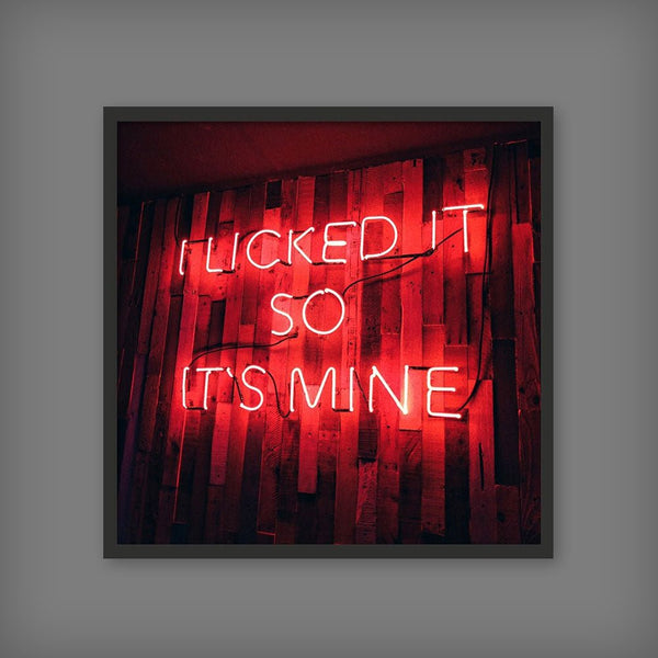 Licked (Neon Tile) - Tile Art Print by doingly