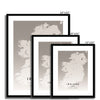 Monochrome - Ireland 5 - Map Matte Print by doingly