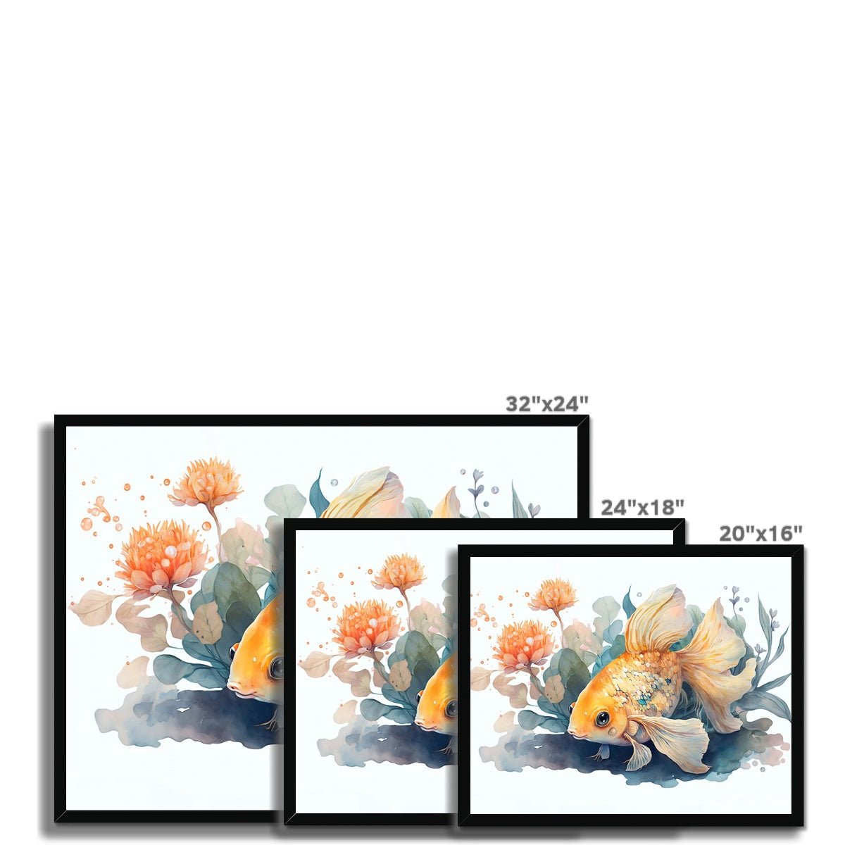 Nature's Serenity - Goldfish Blossoms 1 5 - Animal Poster Print by doingly