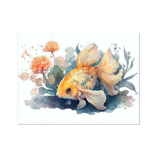 Nature's Serenity - Goldfish Blossoms 1 6 - Animal Poster Print by doingly