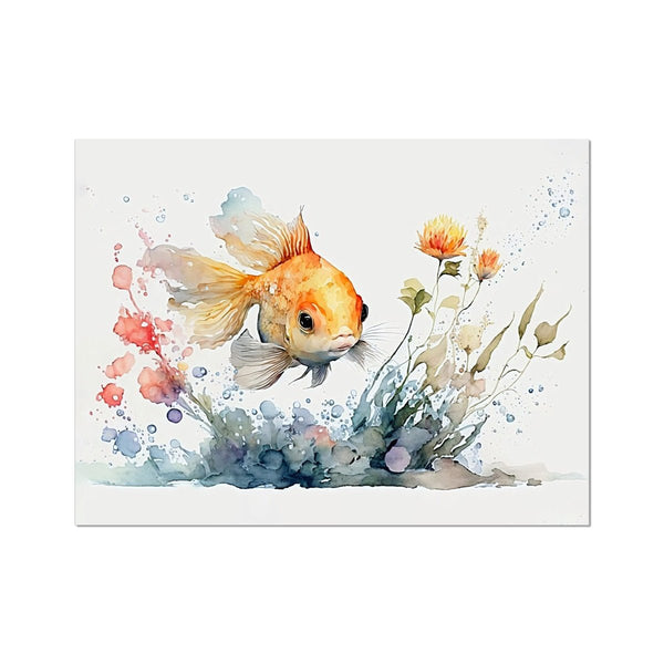 Nature's Serenity - Goldfish Blossoms 2 6 - Animal Poster Print by doingly