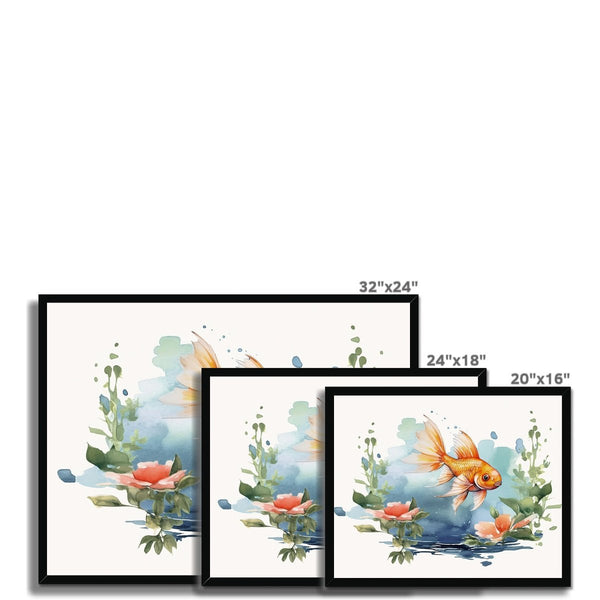 Nature's Serenity - Goldfish Blossoms 4 5 - Animal Poster Print by doingly