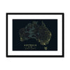 Nightlight - Australia - Map Matte Print by doingly