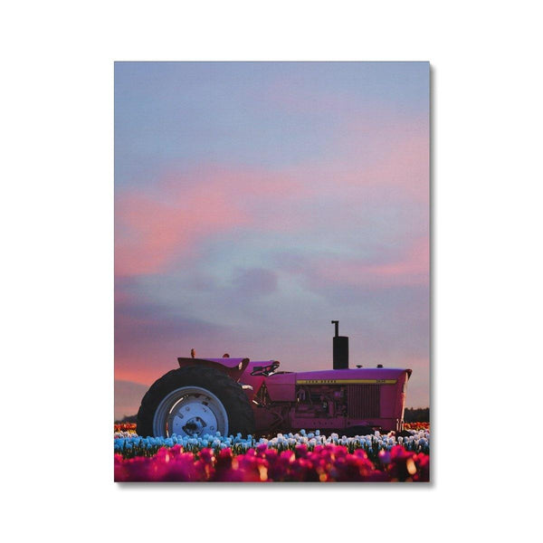 Tractors & Tulips - Farm Life Canvas Print by doingly