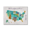 United 6 - Map Canvas Print by doingly