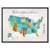 United 8 - Map Canvas Print by doingly