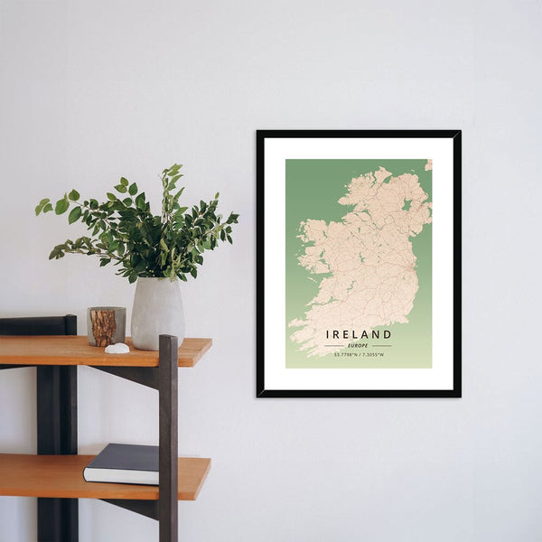 Vintage - Ireland 1 - Map Matte Print by doingly