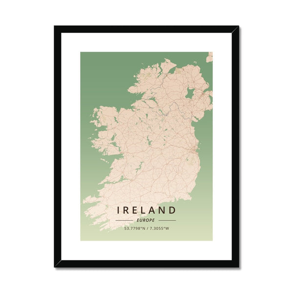 Vintage - Ireland - Map Matte Print by doingly