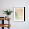 Vintage - Los Angeles - Map Matte Print by doingly