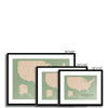 Vintage - United States 5 - Map Matte Print by doingly